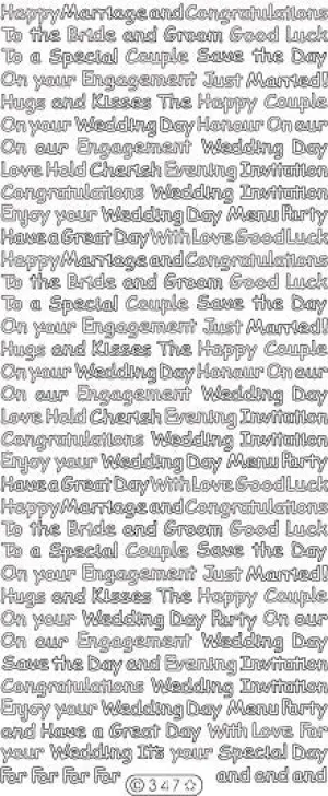 0347 - Various Greetings - wedding/engagement - Starform Stickers