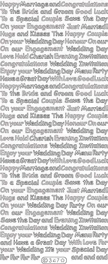 0347 - Various Greetings - wedding/engagement - Starform Stickers