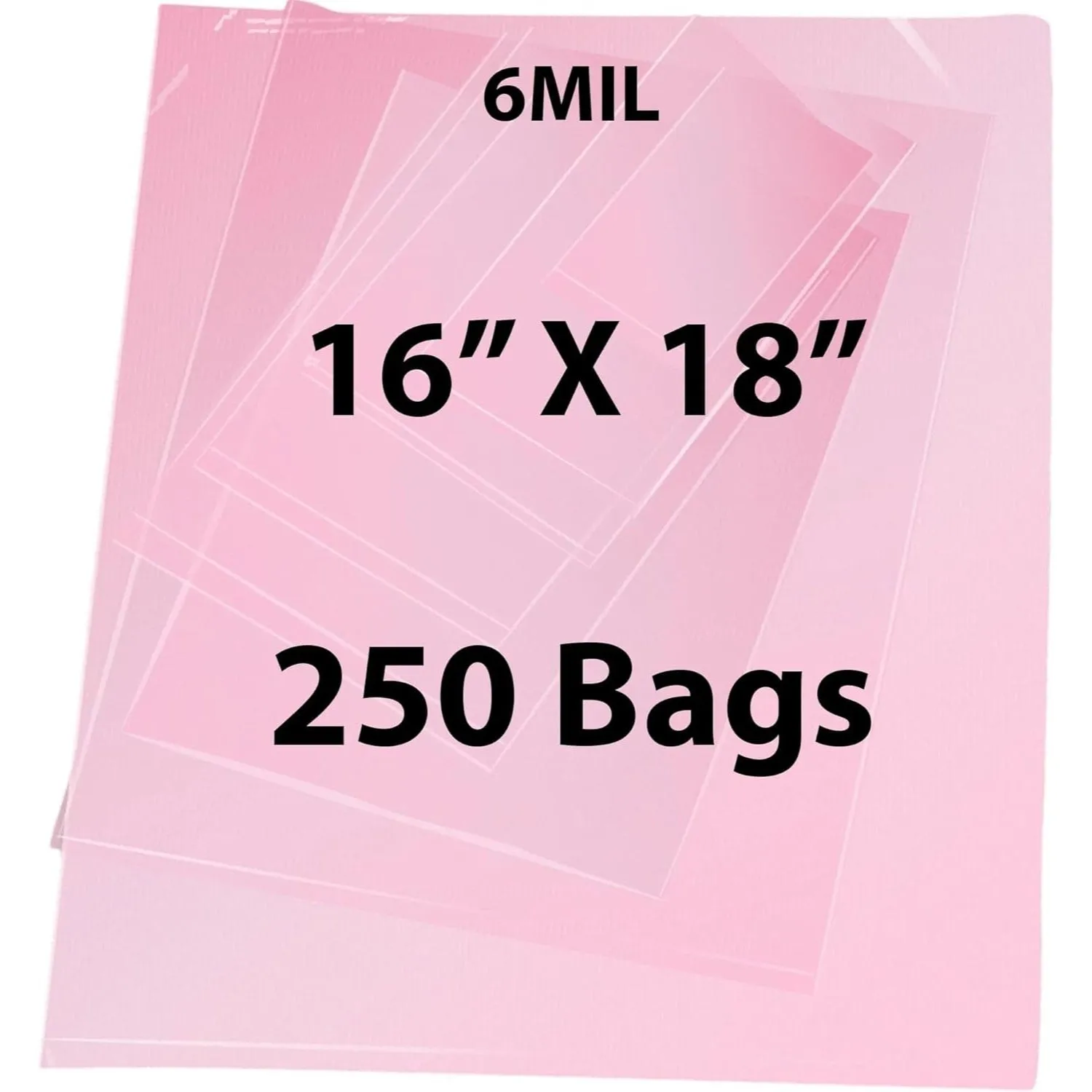 16X18 inches Pink Anti Static Bags 6 Mil Flat