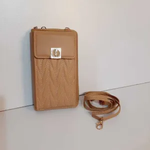 2 in 1 Wallet   Crossbody Bag - Beige - W16