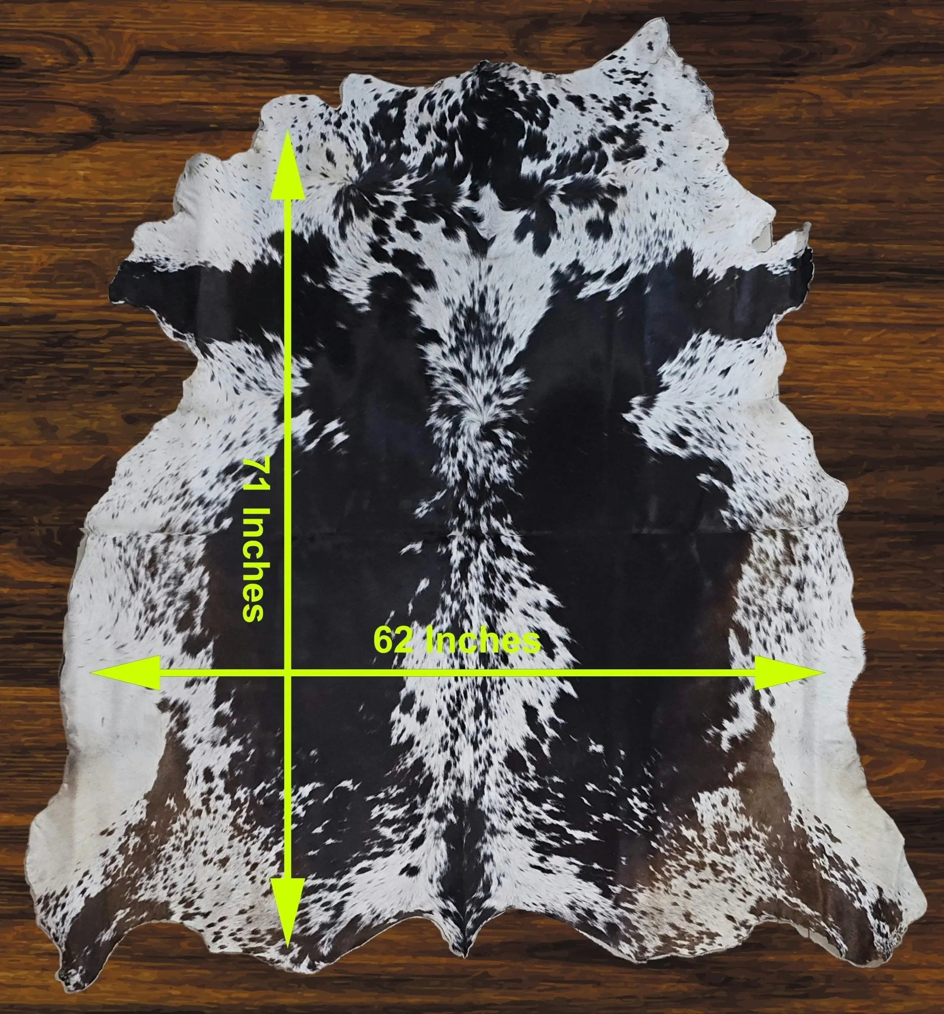 241-7 Cow Skin Hair on Hide 100% Pure Cow Hide Large Decorative/Carpet/Rug/Wall Leather
