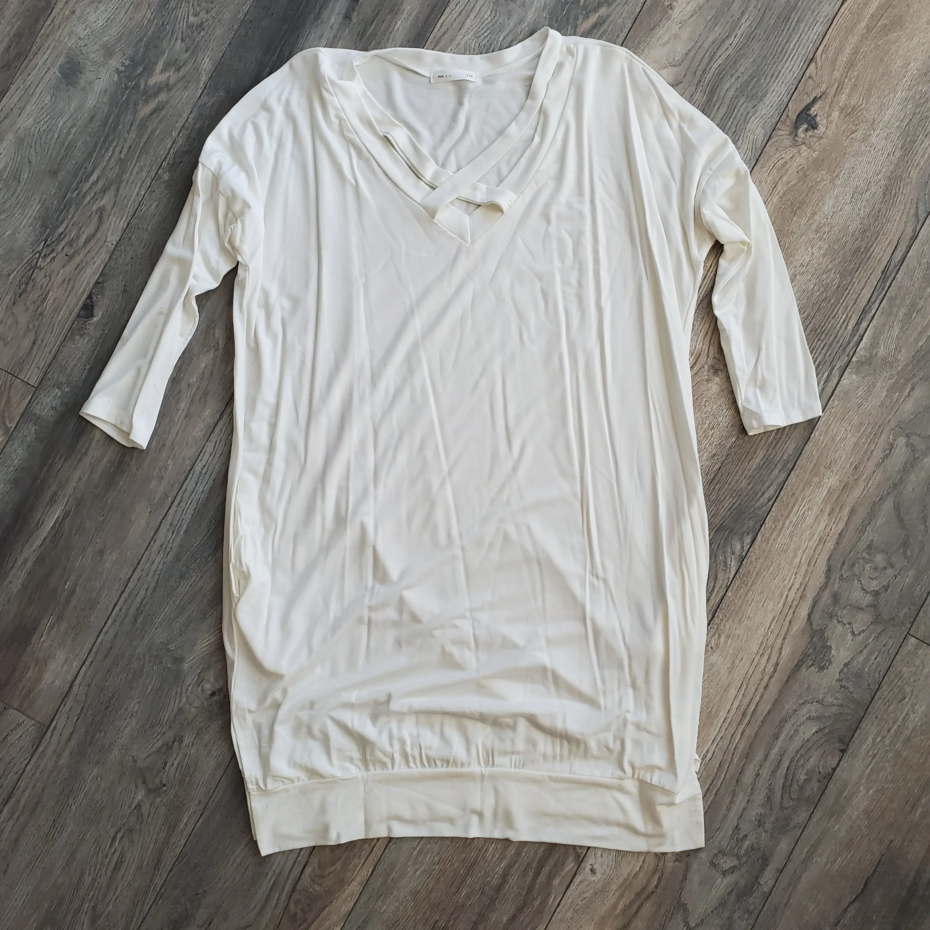 3/4 Sleeve Cut Out Strap TShirt Dress