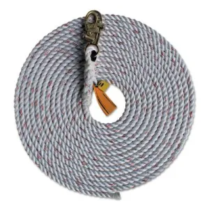3M™ Rope Lifelines with Snap Hooks, 75 ft, Self-Locking Snap Hook, 310 lb, 1202821