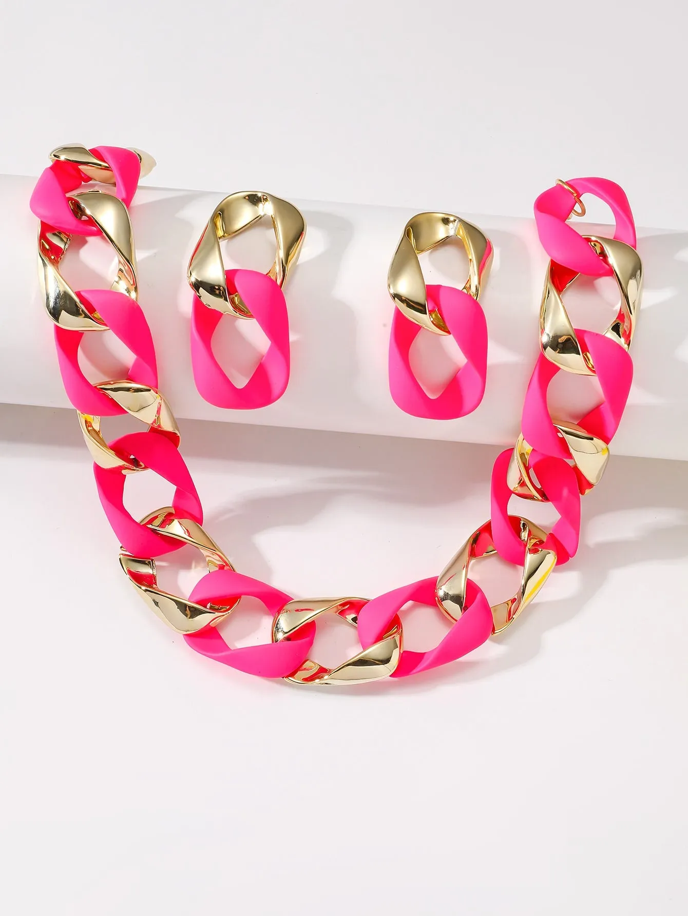3pcs/set Multicolor Necklace & Earrings Set - Multicolor
