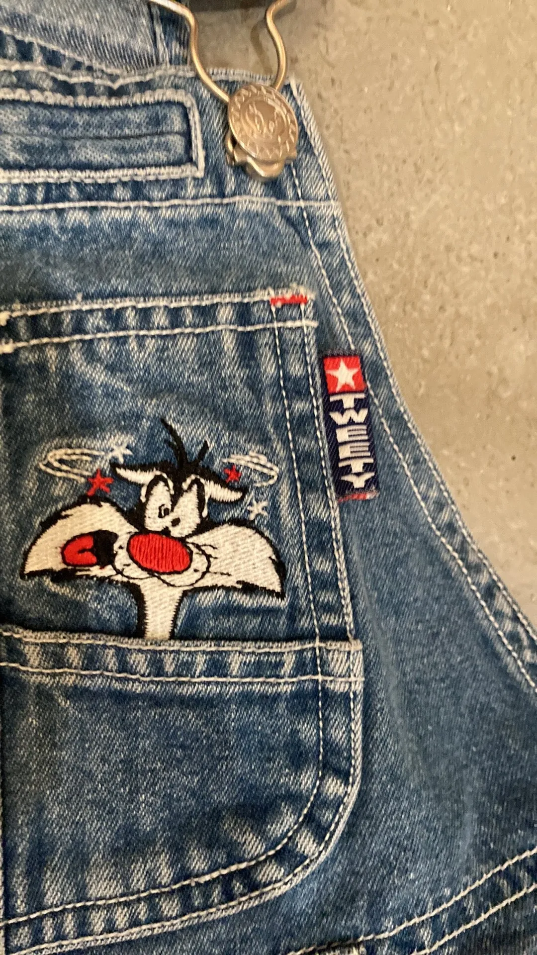 90s Tweety Bird Overalls