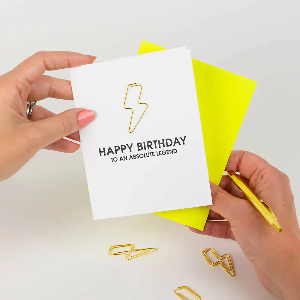 Absolute Legend Lightning Bolt Paper Clip Card