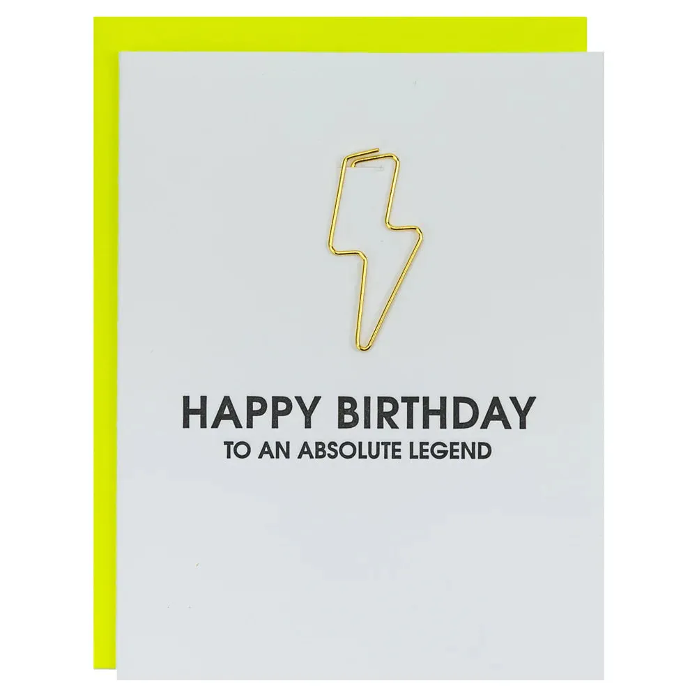 Absolute Legend Lightning Bolt Paper Clip Card
