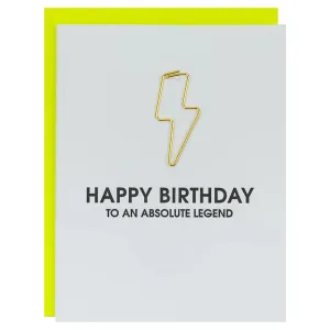Absolute Legend Lightning Bolt Paper Clip Card