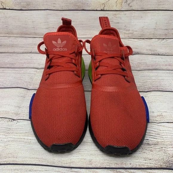 Adidas NMD R1 Multicolor Red Blue Yellow Mens FV5258 Size 8.5