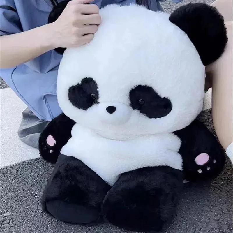Adorable Panda Plush Backpack 🐼💕 | Kawaii Cartoon School Bag for Girls 🎒✨