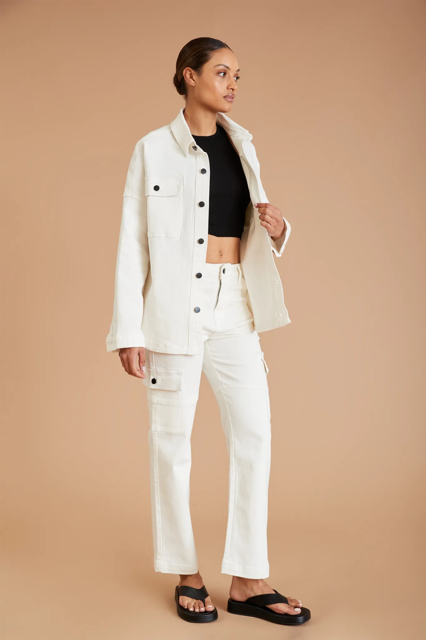 AF Denim Utility Pant (White)