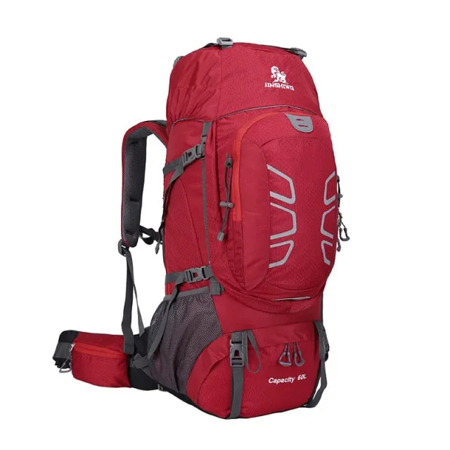 All-Weather Zippered Lid Backpack for Camping/Hiking/Trekking 60 Liters