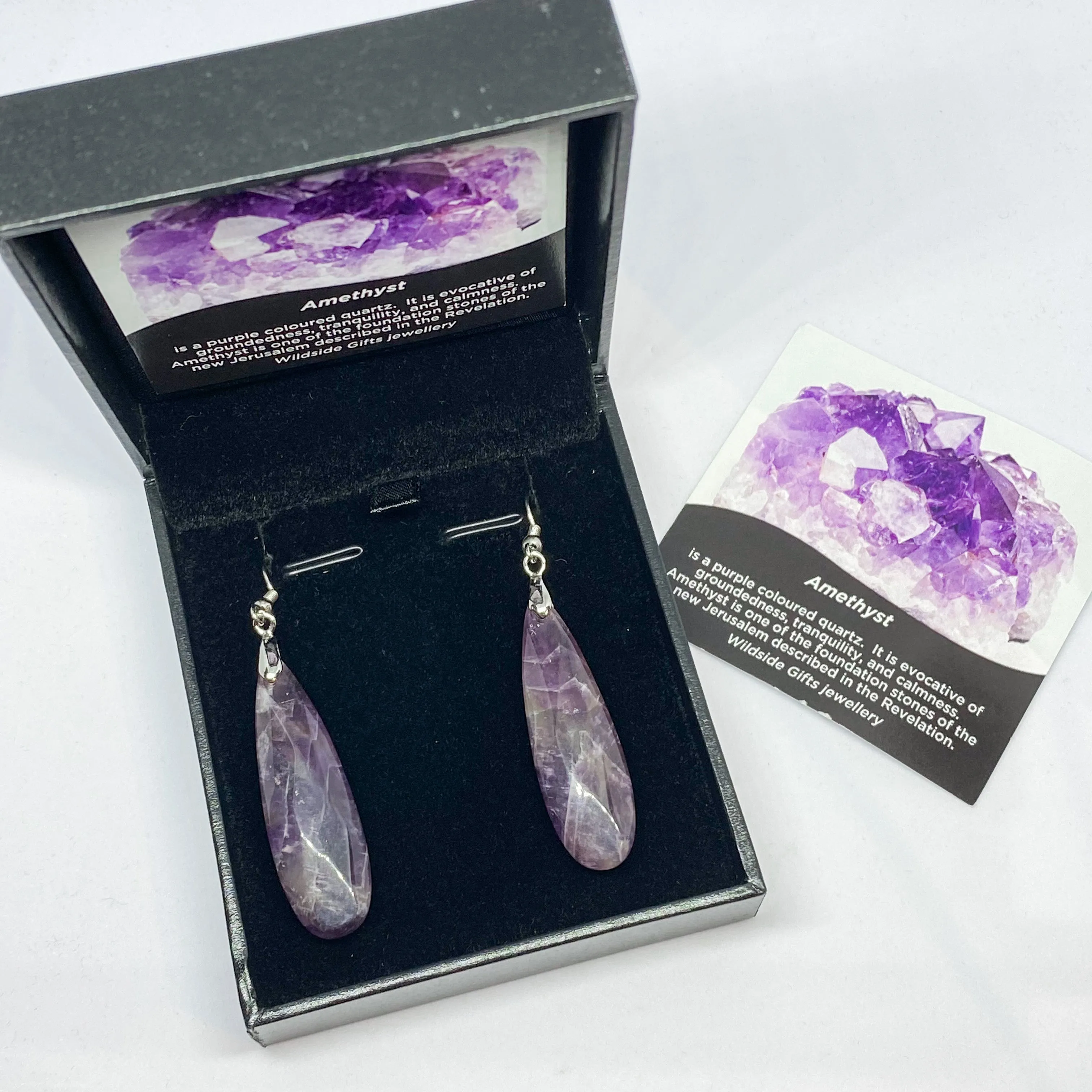 Amethyst Long Drop Earrings