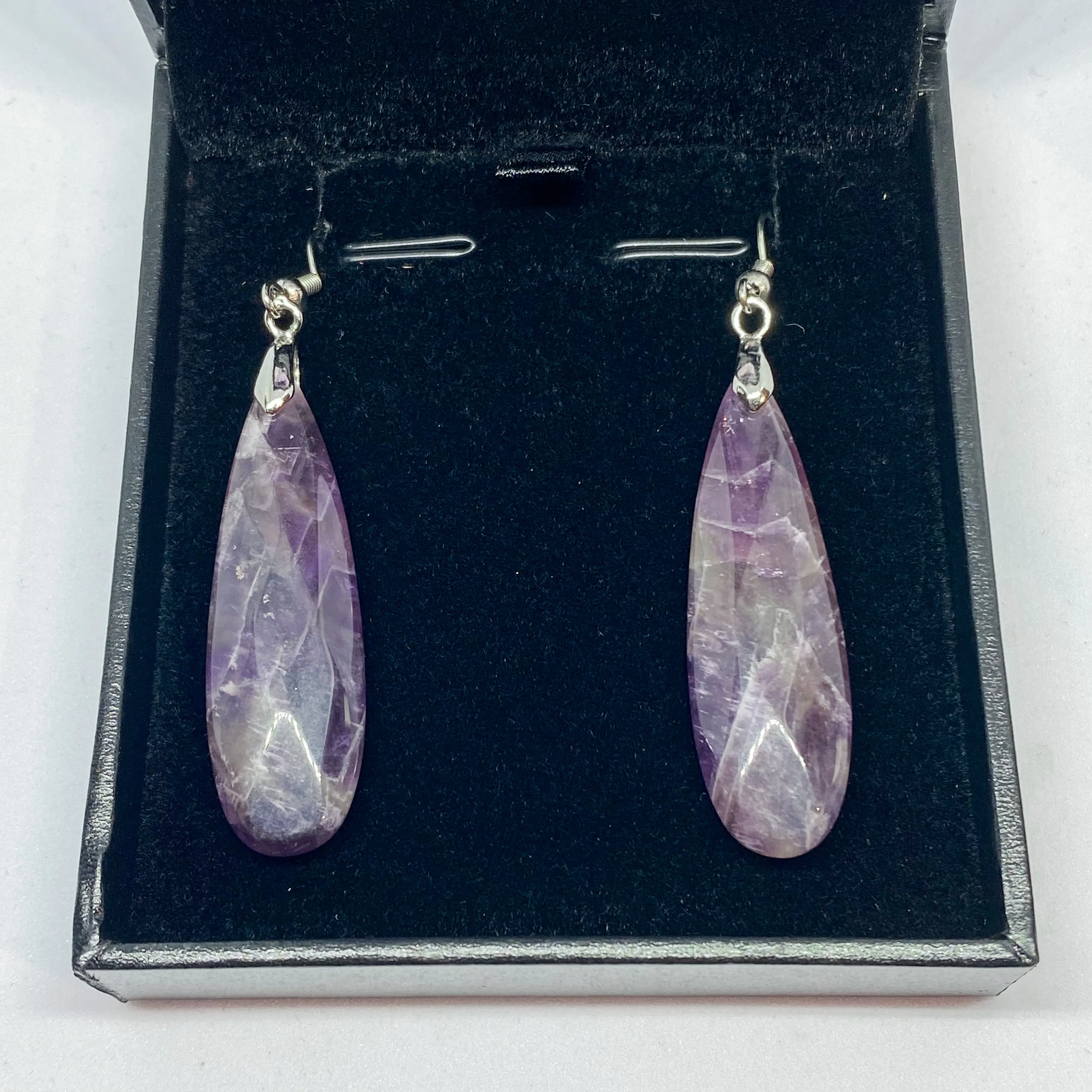 Amethyst Long Drop Earrings