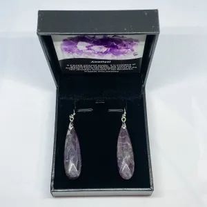 Amethyst Long Drop Earrings