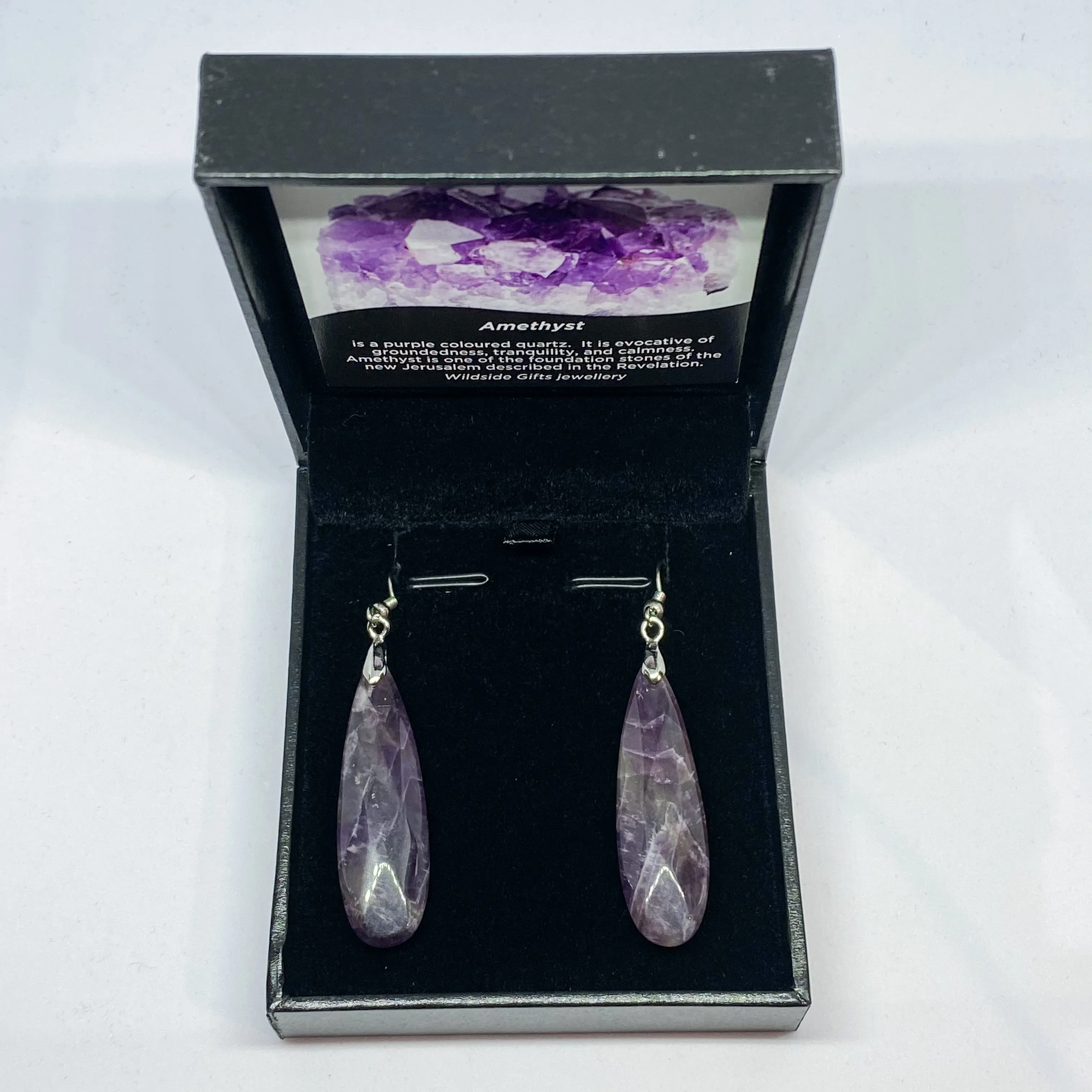Amethyst Long Drop Earrings