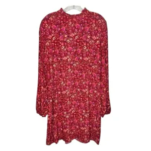 Anthropologie Cottagecore Boho Tierd Floral Print Long Sleeve Tunic Dress