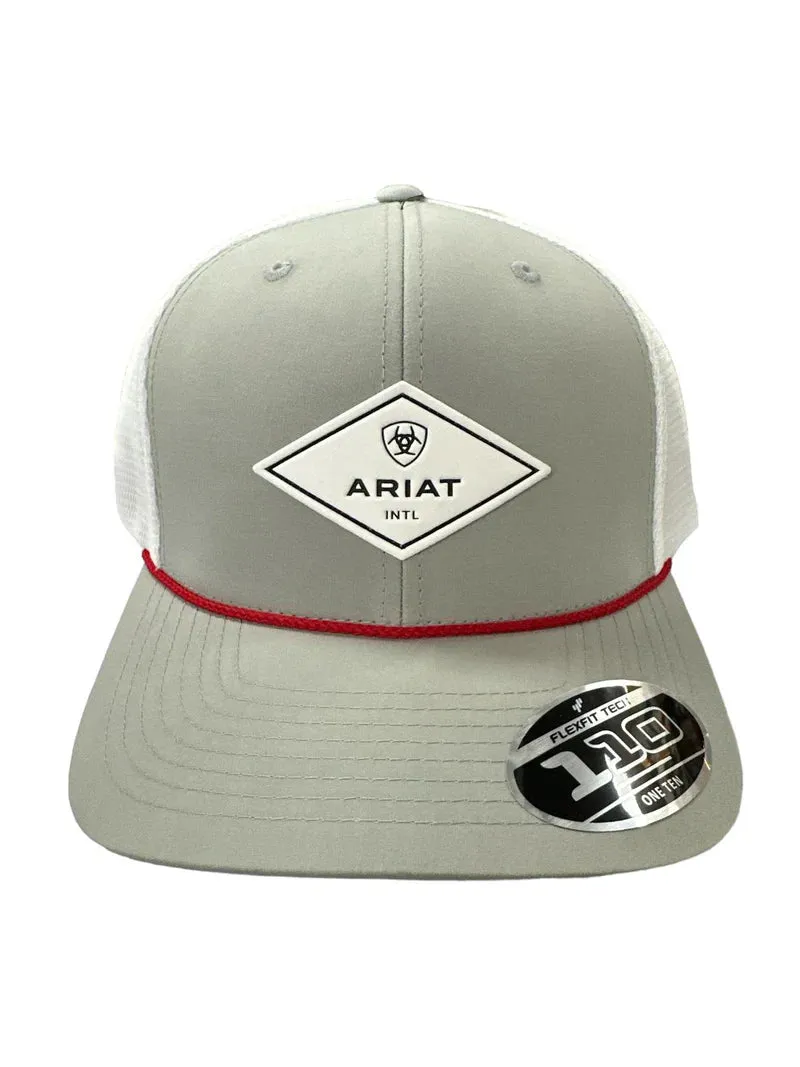 Ariat White Rubber Diamond Logo Patch Cap