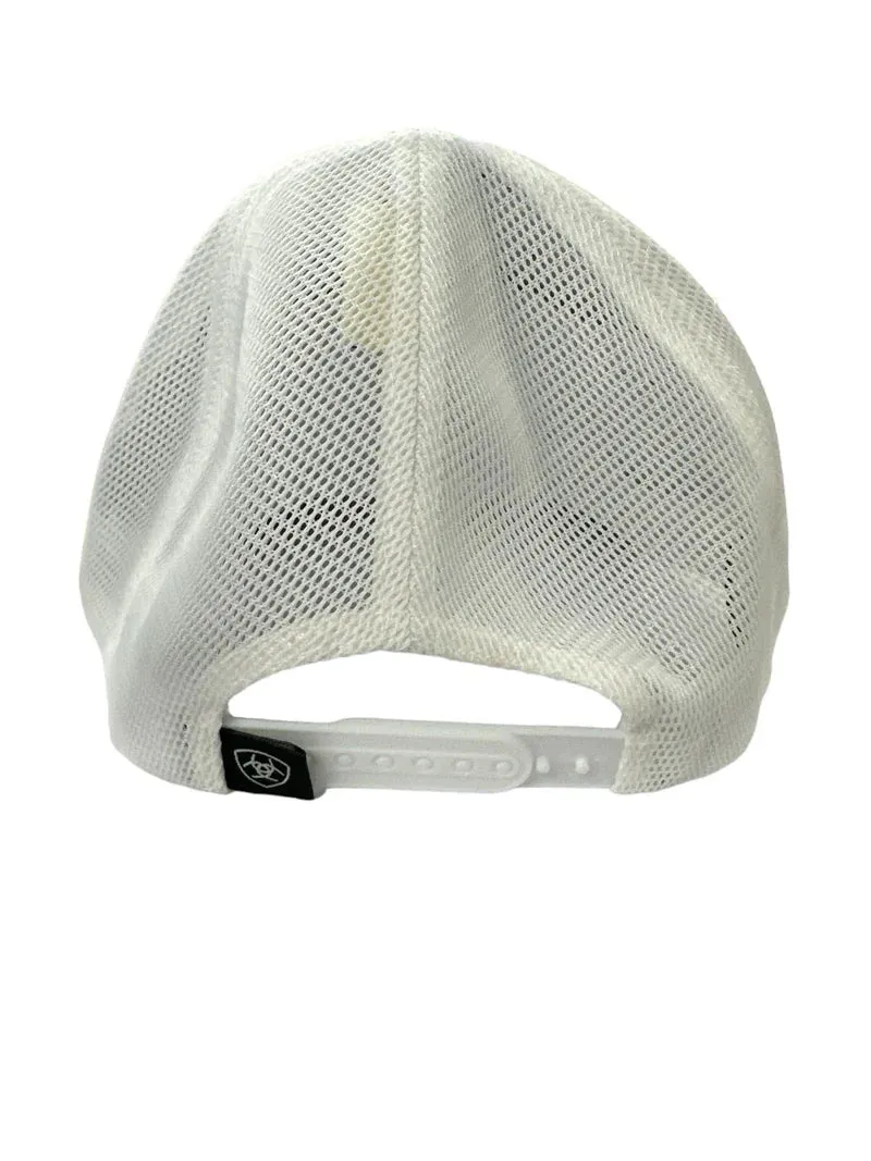Ariat White Rubber Diamond Logo Patch Cap