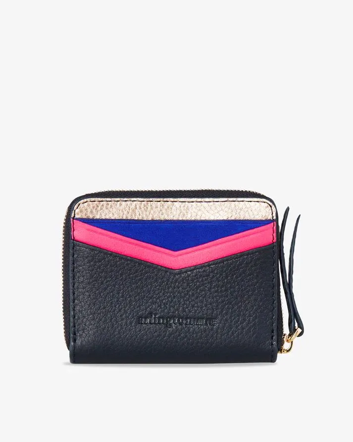 ARLINGTON MILNE Alexis Zip Purse - Navy Multi