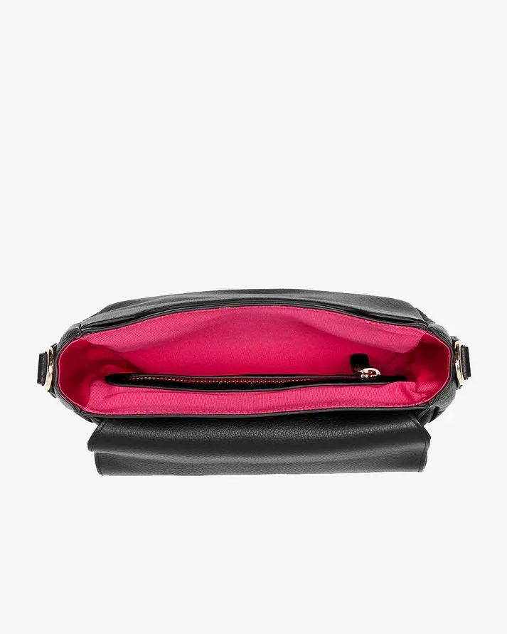 ARLINGTON MILNE Zara Saddle Bag - Black
