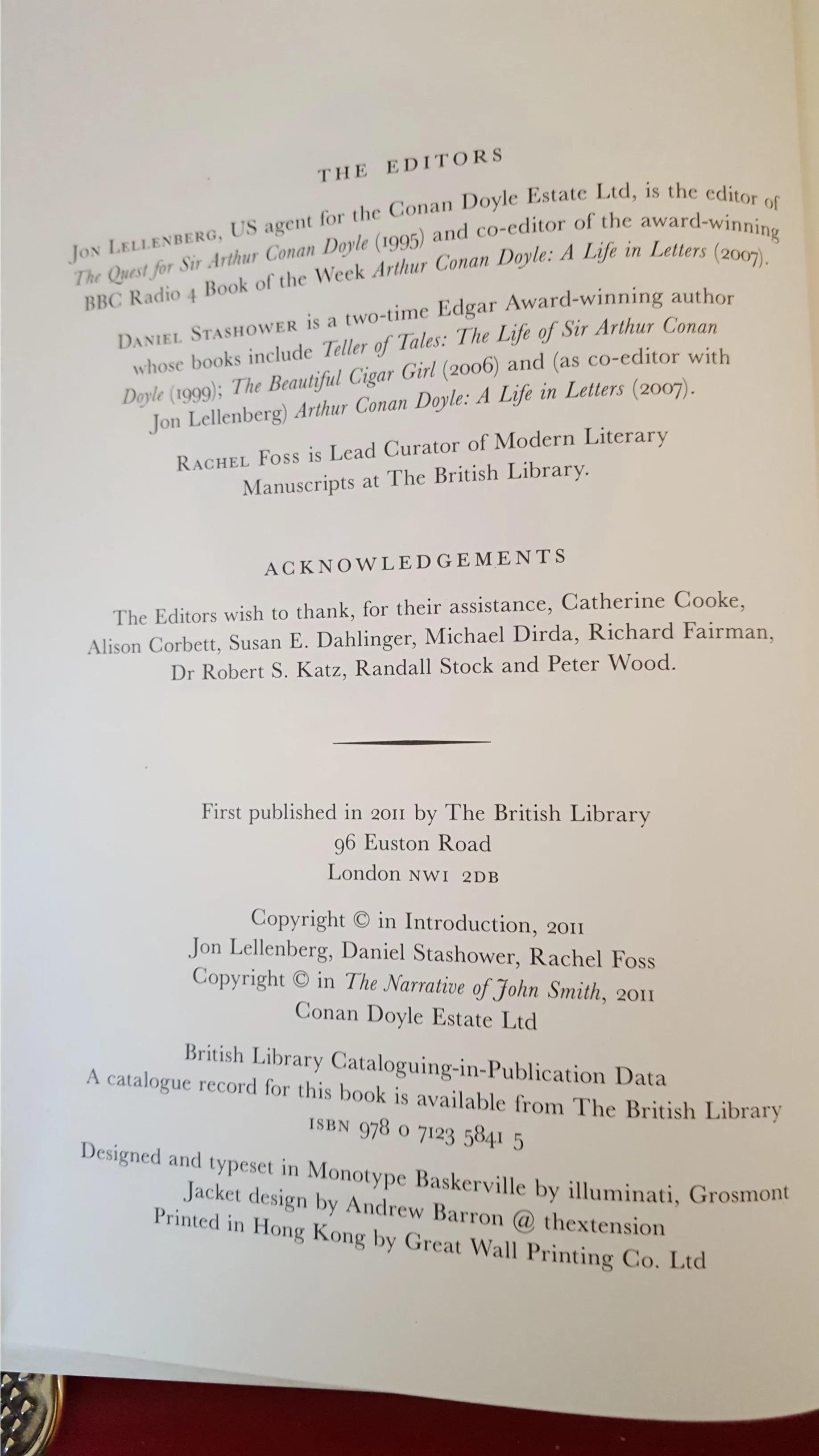 Arthur Conan Doyle - The Narrative Of John Smith, The British Library, 2011