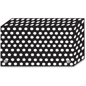 Ashley Black/White Dots Design Index Card Holder