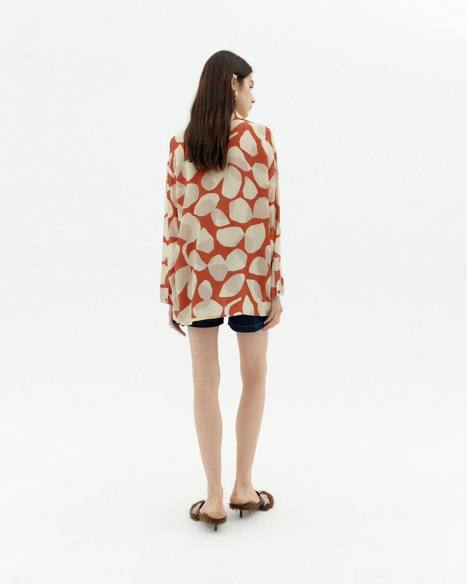 Ava Button-Up Shirt Multicolor Leaf