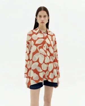 Ava Button-Up Shirt Multicolor Leaf