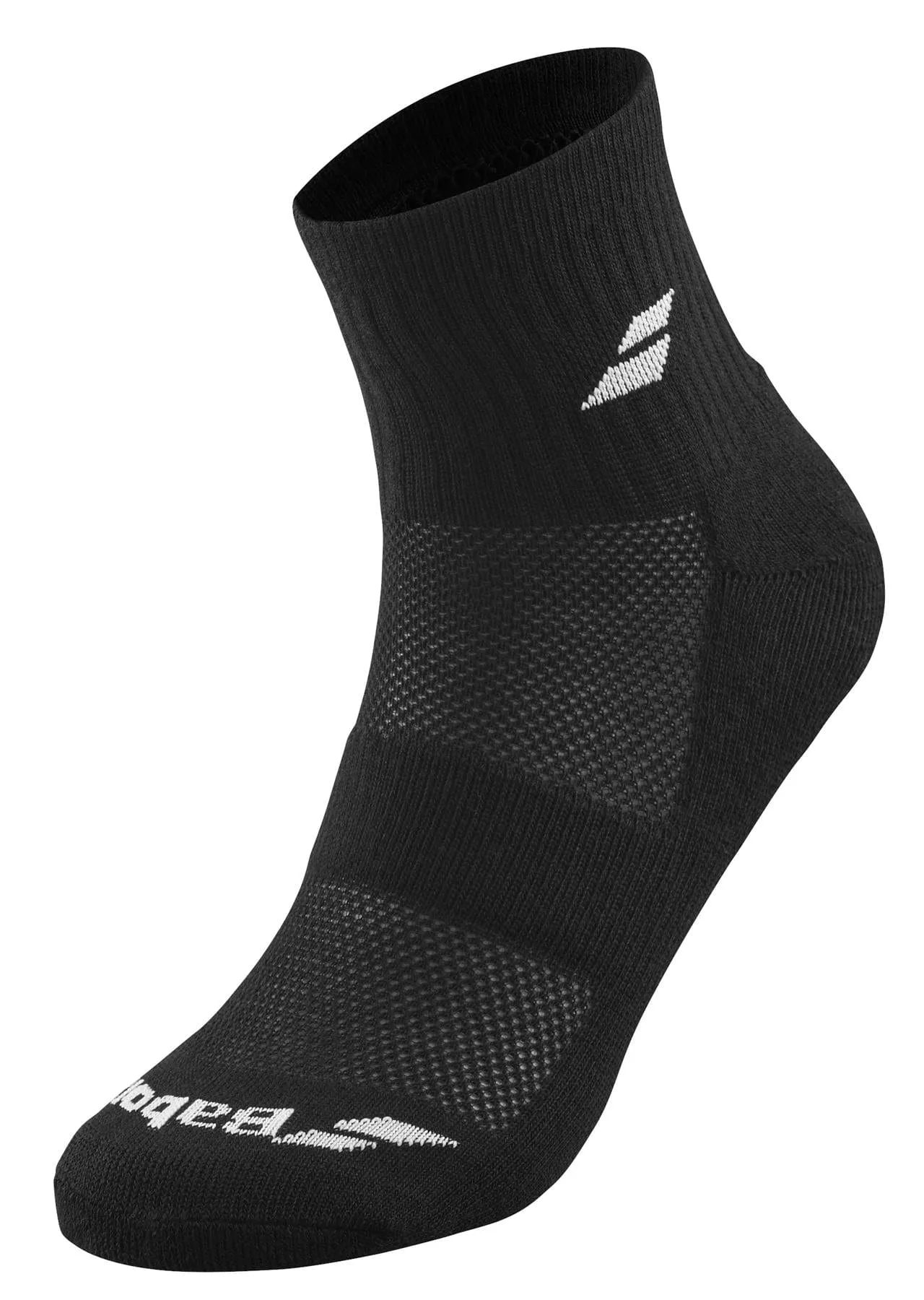 Babolat Quarter 3 Pack Badminton Socks - Black