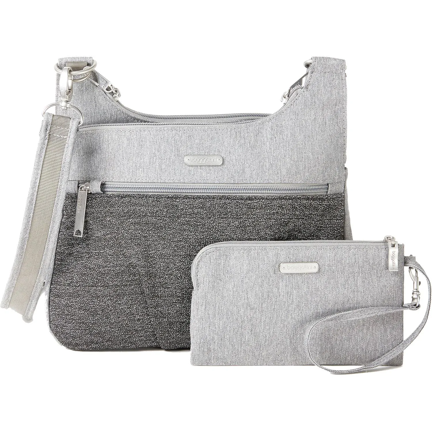 Baggallini Anti-Theft Cross Over Crossbody Stone Nylon