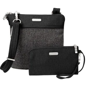 Baggallini Anti-Theft Slim Crossbody Black Fabric