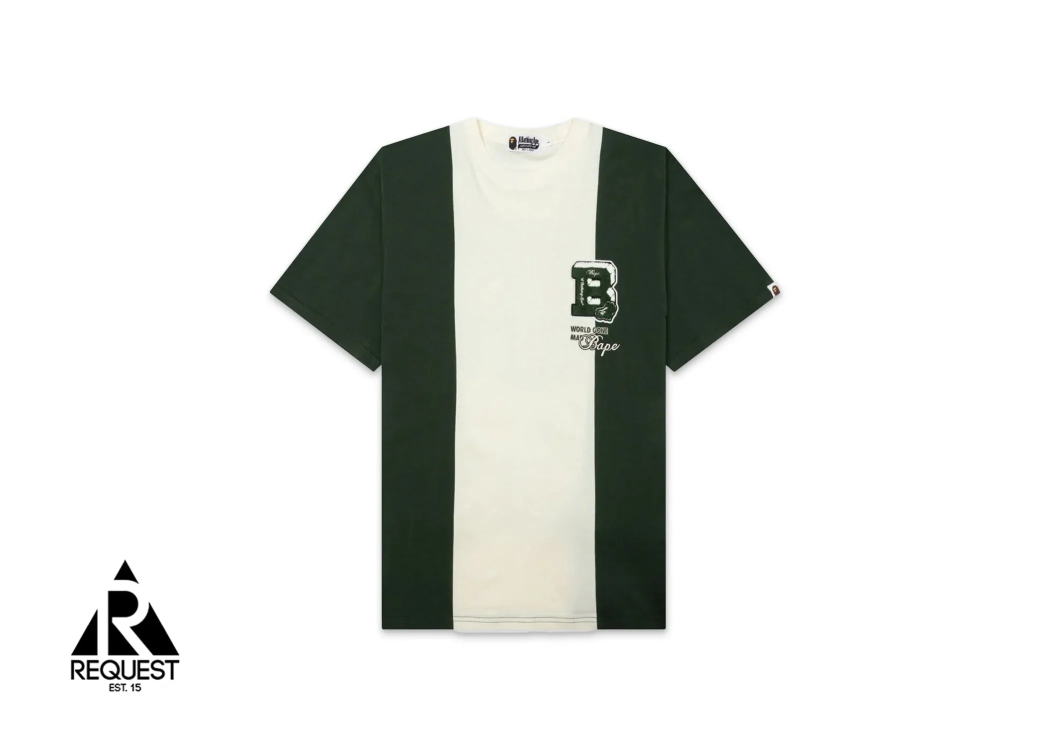 BAPE Badges Color Blocking Tee "Ivory"