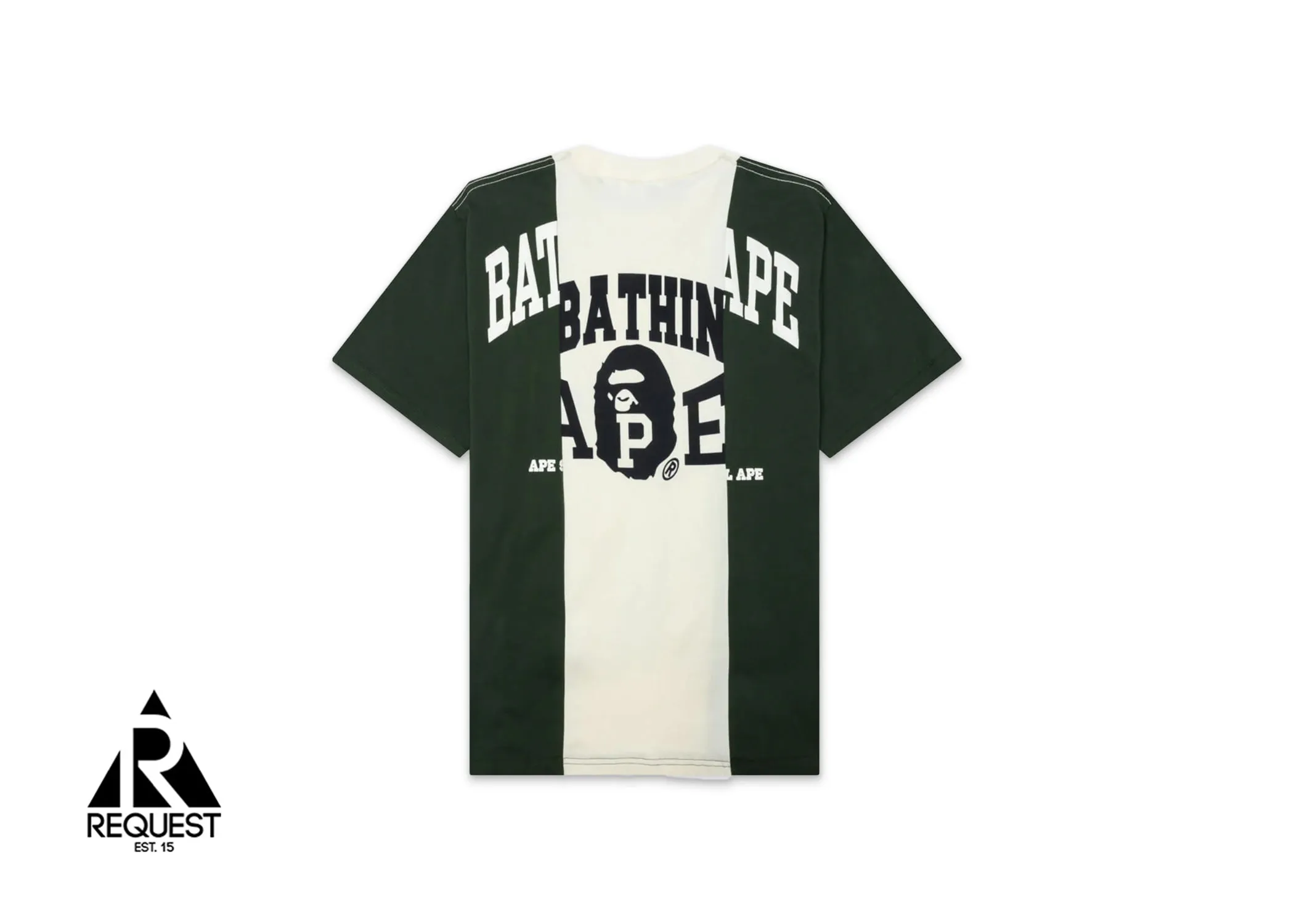 BAPE Badges Color Blocking Tee "Ivory"