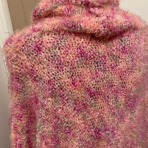 BCBG Maxazria Cowl Neck Oversized Pink Sweater