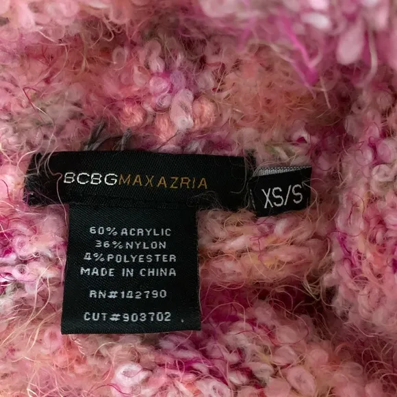 BCBG Maxazria Cowl Neck Oversized Pink Sweater