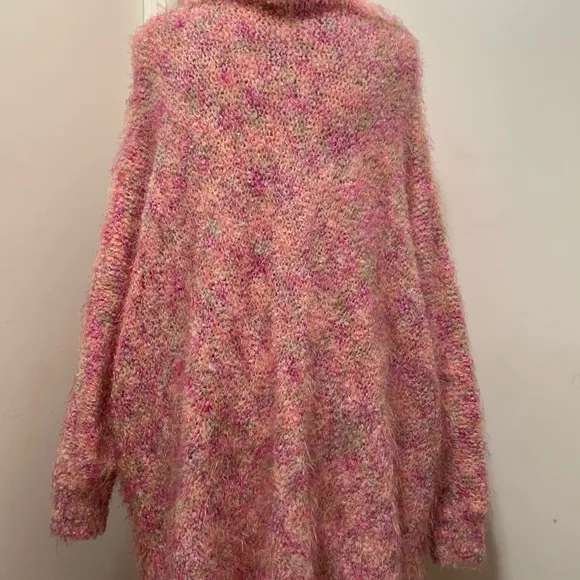 BCBG Maxazria Cowl Neck Oversized Pink Sweater