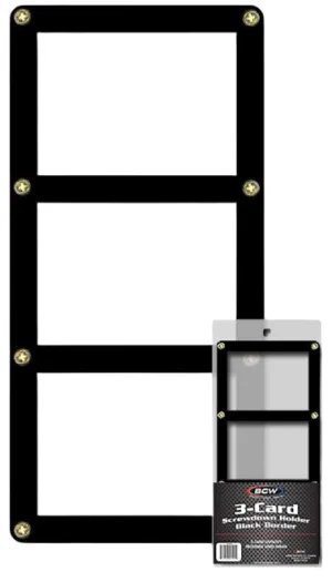 BCW Screwdown Holder 3 Card Black Border