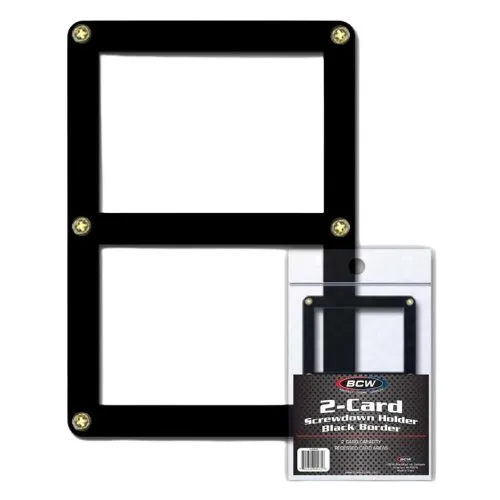 BCW Screwdown Holder Double Card Black Border