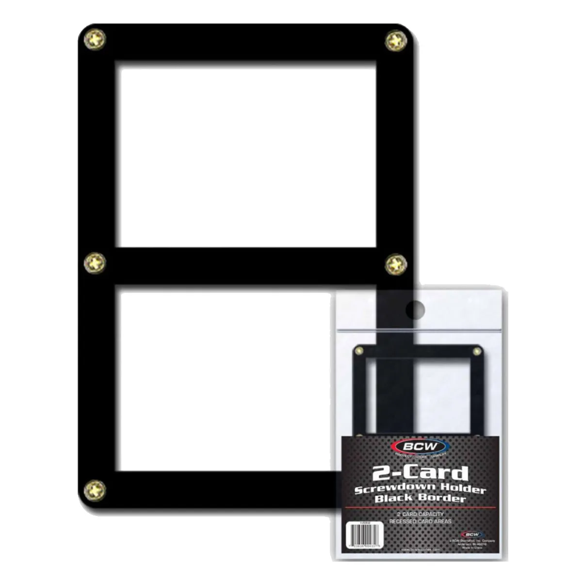 BCW Screwdown Holder Double Card Black Border