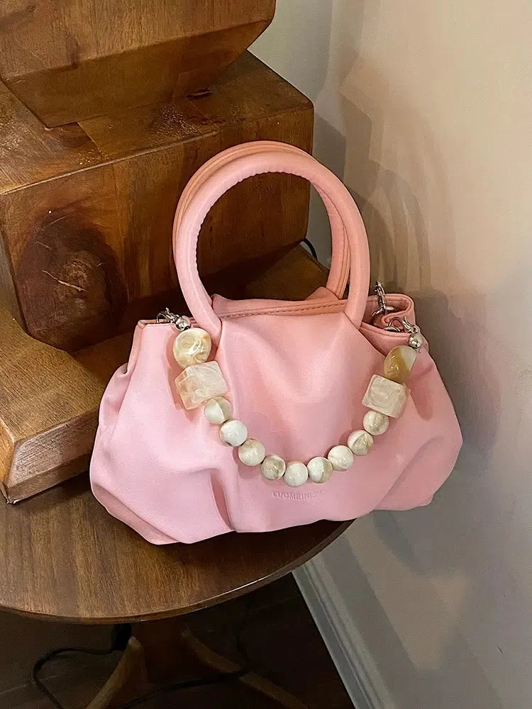 Beaded Accent Handle Bag