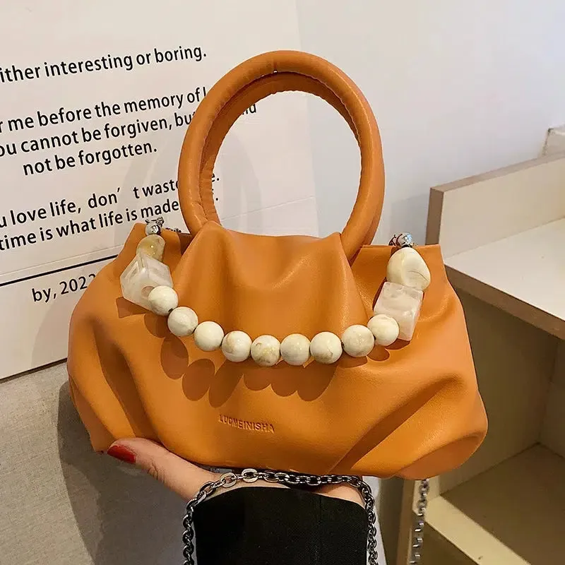 Beaded Accent Handle Bag