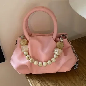 Beaded Accent Handle Bag