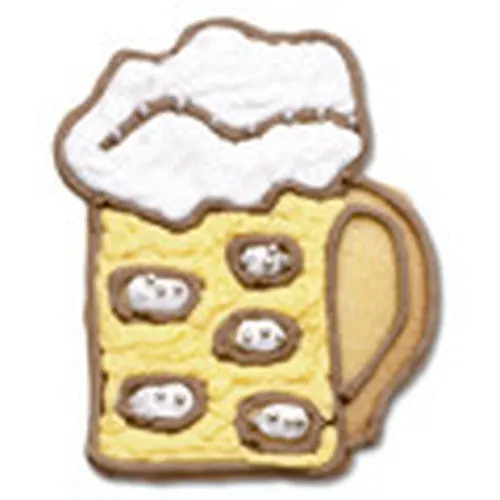 Beer Mug Cookie Cutter with Embossed Detail 7cm