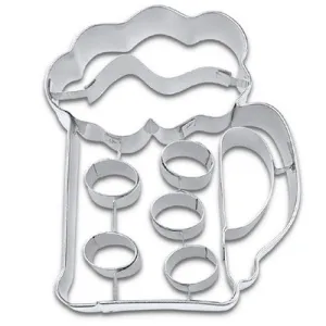 Beer Mug Cookie Cutter with Embossed Detail 7cm