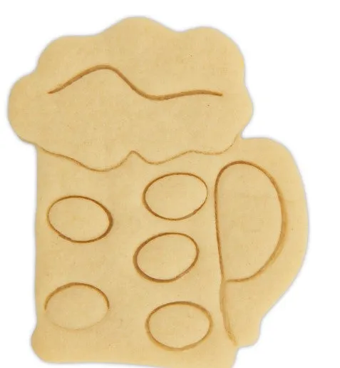 Beer Mug Cookie Cutter with Embossed Detail 7cm