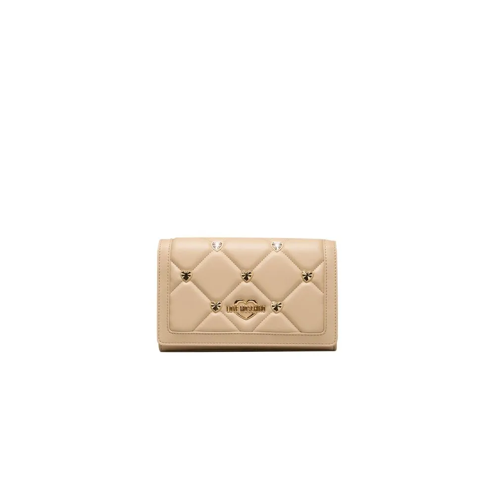 Beige Polyethylene Women Crossbody