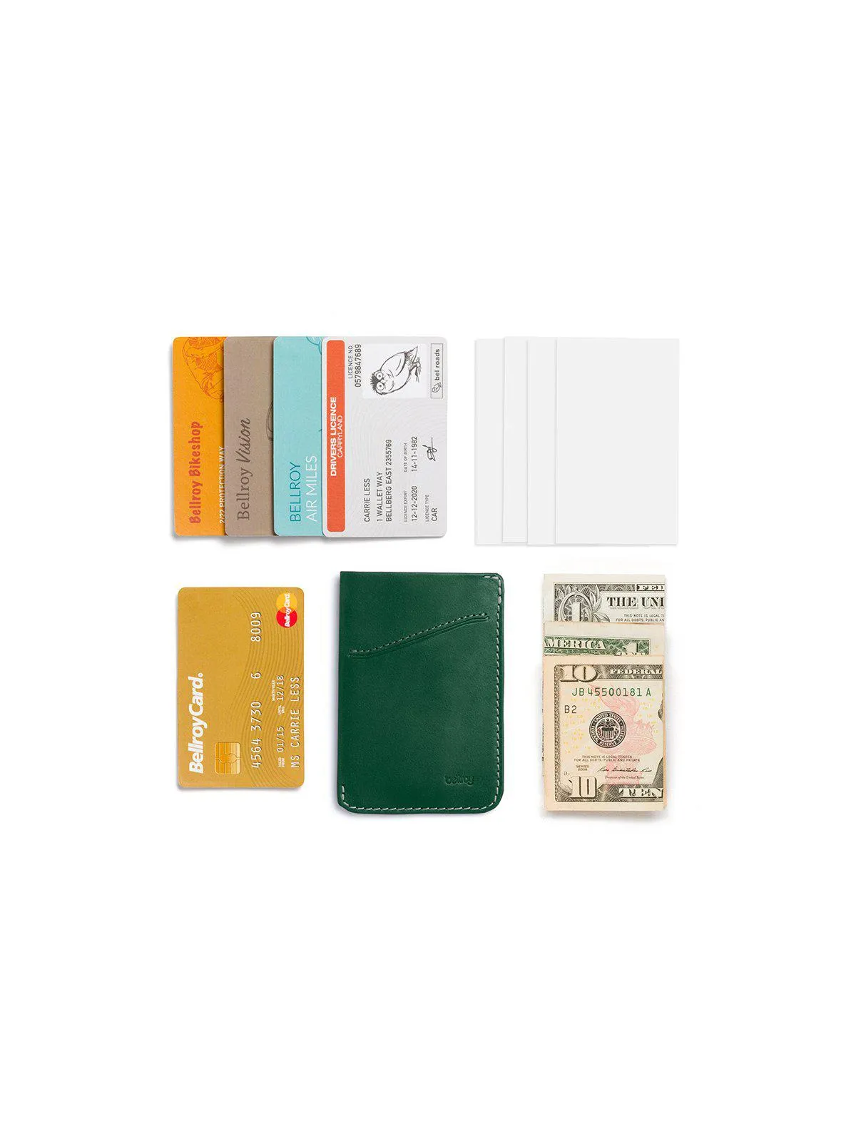 Bellroy Card Sleeve Racing Green