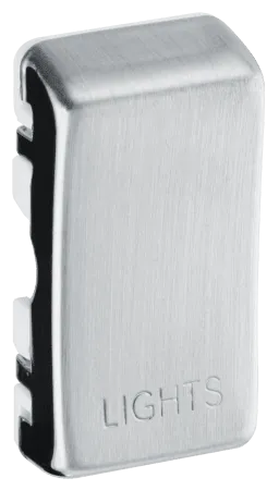BG RRLTBS Nexus Grid Rocker Embossed (LIGHTS) - Brushed Steel