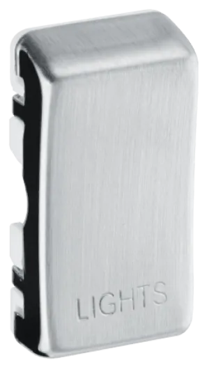 BG RRLTBS Nexus Grid Rocker Embossed (LIGHTS) - Brushed Steel